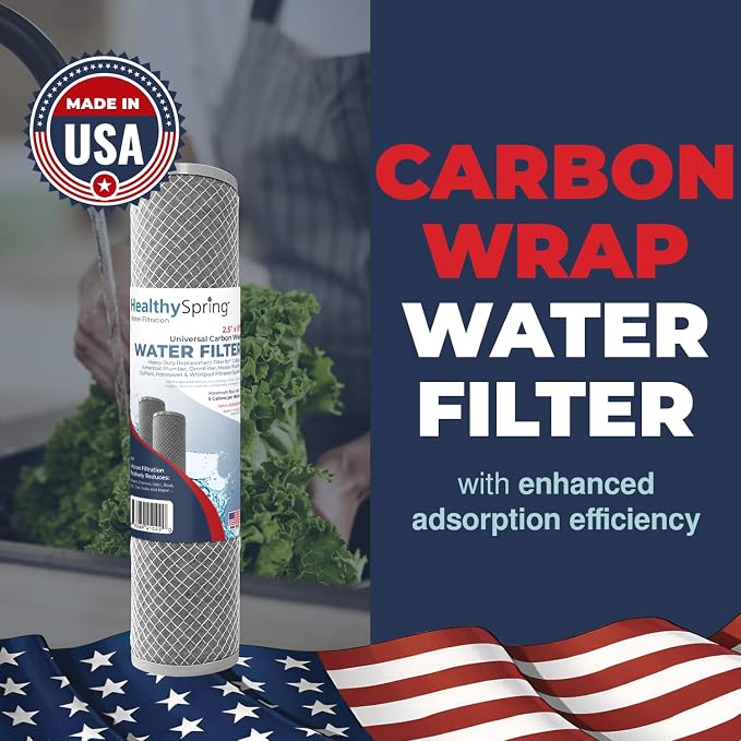 American Made, 5 Micron 2.5" x 10" Whole House CTO Carbon Sediment Water Filter - Image 2