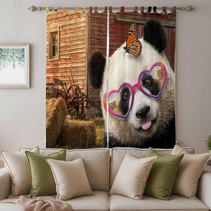 Farm Panda Living Room Curtains 96 Inch Length, Window Curtains Tab Top - Image 3