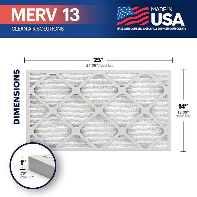 BNX TruFilter 14x25x1 Air Filter MERV 13 - Image 2