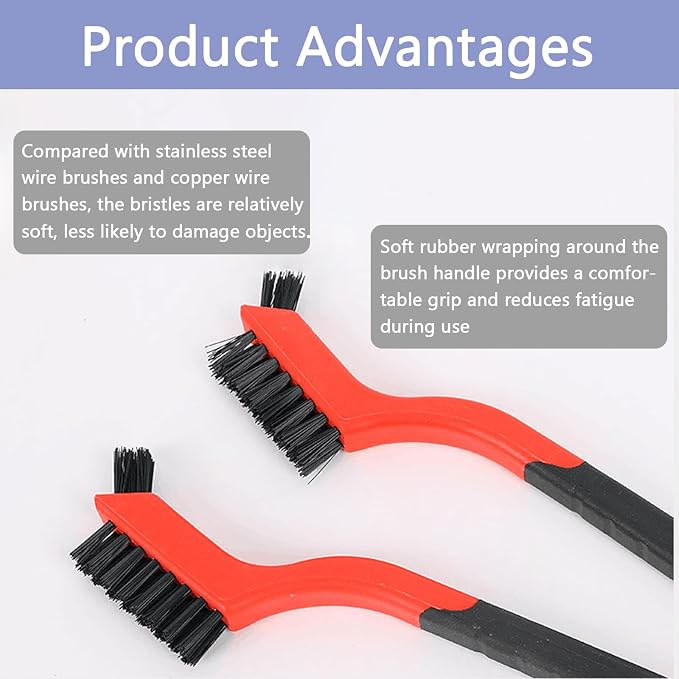 Nylon Cleaning Brushes with Ergonomic Handle - Image 3