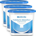 Large Moisture Absorber Buckets, 14 oz Each, Fragrance Free, 3 Pack | 14 oz Net by MoistureAbsorbers