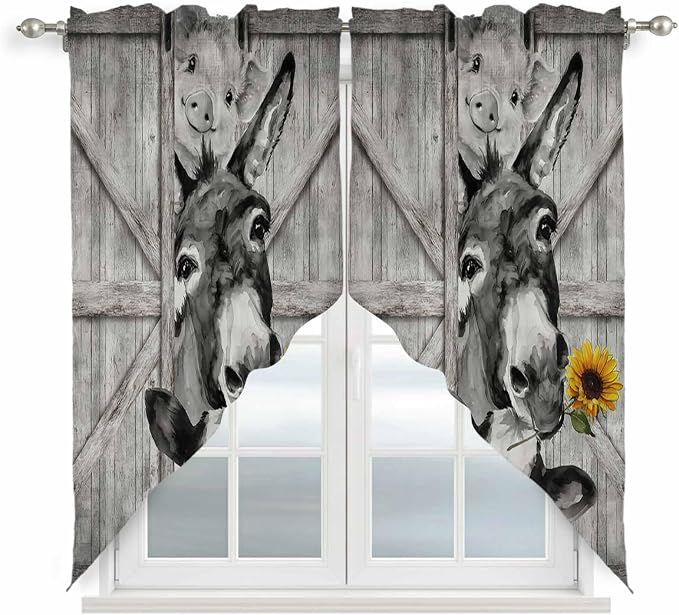 Funny Farm Animals Swag Valances by Unknown