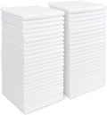 AIDEA Microfiber Cleaning Cloth White 50PK, Cleaning Rags, Lint Free Microfiber by AIDEAHOME