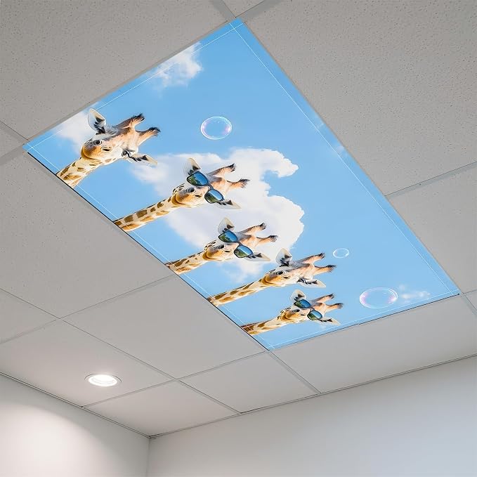 Fluorescent Light Covers-2 Pack 4 x 2 Feet Magnetic Ceiling Light Cover Room - Image 6