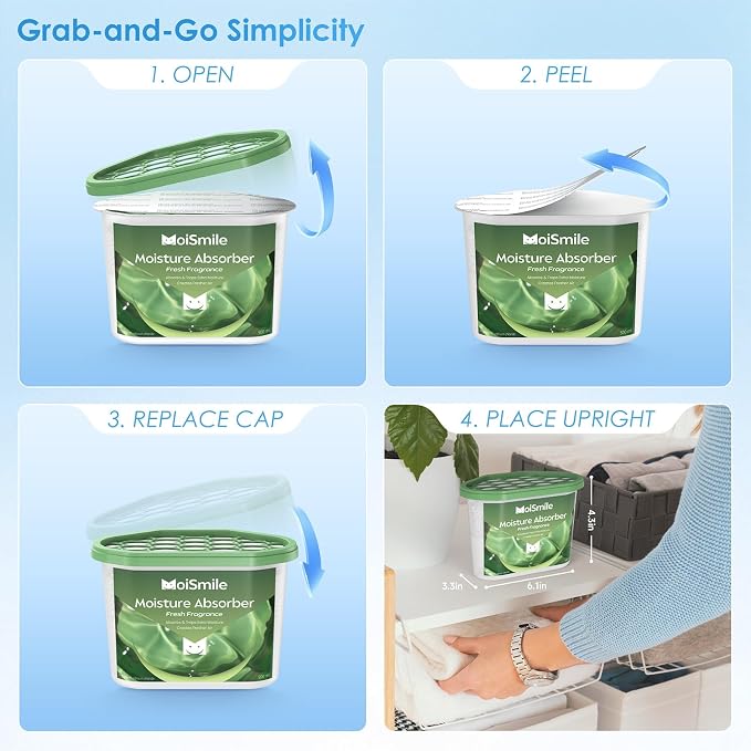 Moisture Absorbers, Fast Acting Fresh Scent Humidity Absorber & Odor Eliminator - Image 9
