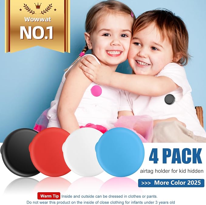 for AirTag Holder 4 Pack for Kids Hidden, Hidden Discreet Toddler Tracker - Image 4