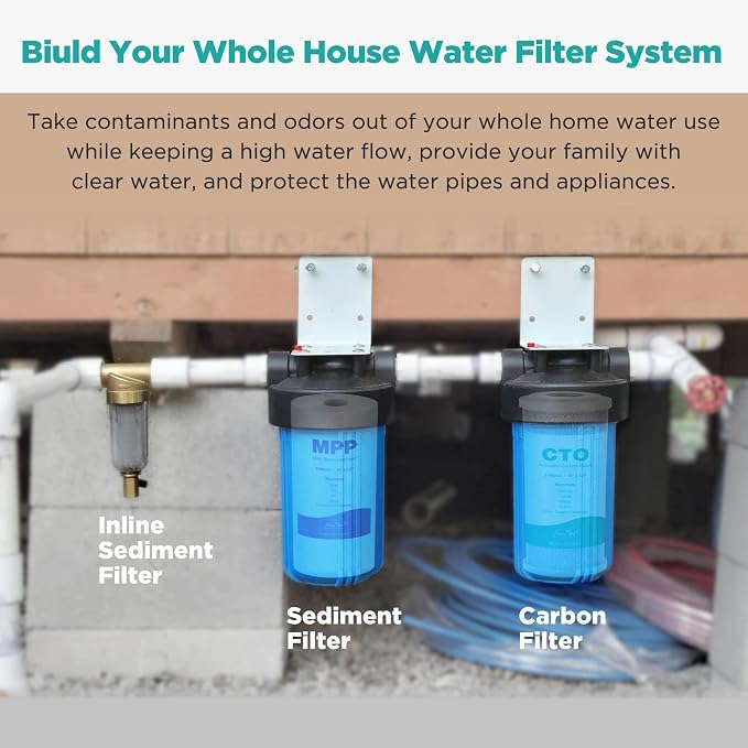 SimPure Sediment Water Filters, 5 Micron 10" x 4.5" Whole House Water Filter - Image 8
