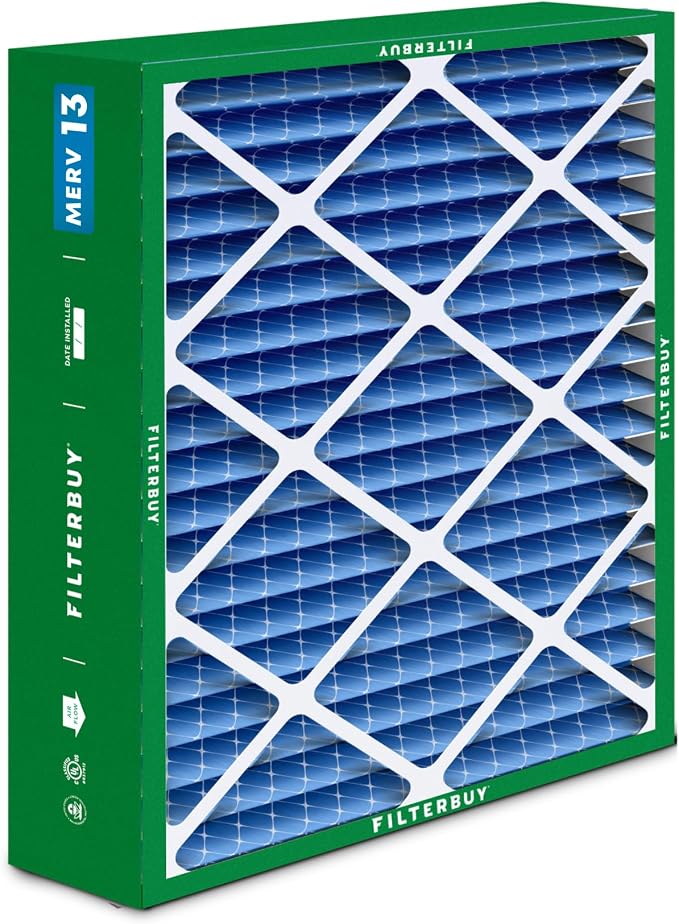 Filterbuy 20x23x5 Air Filter MERV 13 Optimal Smoke & Allergy Defense, Pleated - Image 9