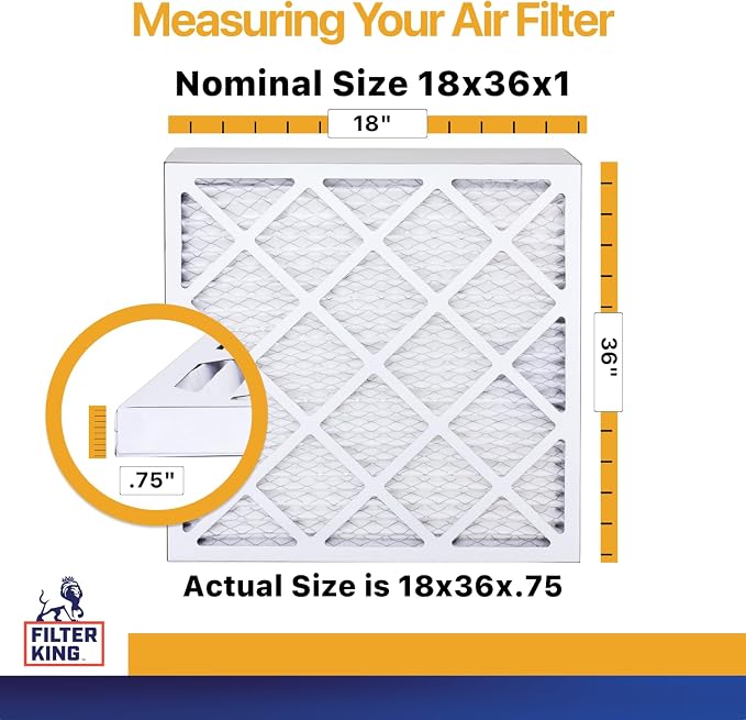 Filter King 18x36x1 Air Filter | 4-PACK | MERV 13 HVAC Pleated A/C Furnace - Image 2