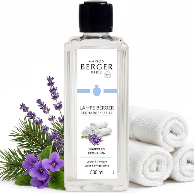 MAISON BERGER Lampe Berger Refill, 500 ml, Fresh Linen | Catalytic Lamp by MAISONBERGER