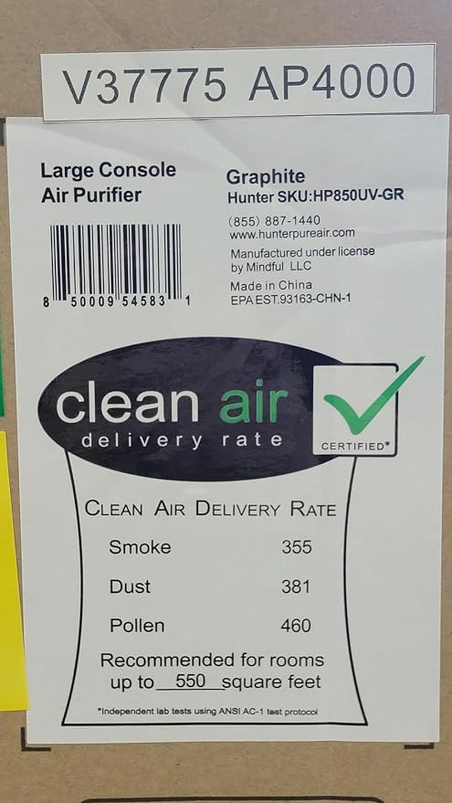 Hunter HP850 Air Purifiers for Home Large Room and Bedroom. True HEPA Air - Image 9