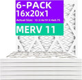 16x20x1 MERV 11 Pleated Air Filter MPR 1200 & FPR 7, Furnace Air Filters by Qingzhug