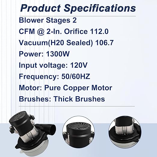 116472-13/116472-00 Vacuum Motor, Electric Vacuums Pump Blower Motor - Image 4
