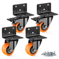 HOLKIE 2 Inch Side Mount Caster Wheels Set of 4, Heavy Duty L-Shaped Bracket by HOLKIEUSA