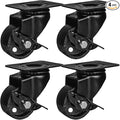 FactorDuty Set of 4 Metal Swivel Plate Caster Wheels by FactorDuty