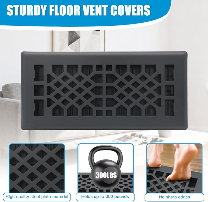 Matte Black Floor Register - Image 2