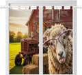 Farm Sheep Bathroom Curtains 63 Inch Length, Window Curtains Tab Top, Farmhouse by Unknown