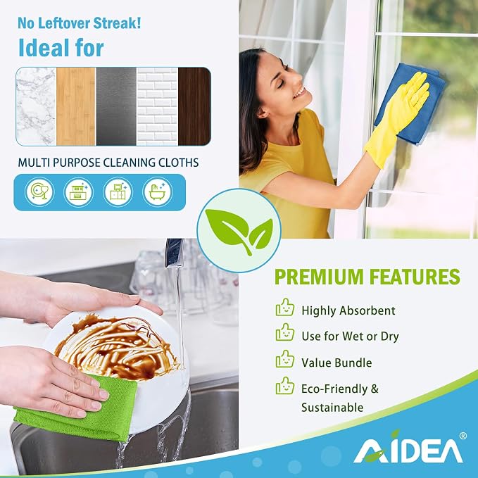 AIDEA Microfiber Cleaning Cloth, Microfiber Towels - Image 5