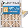 Glasfloss ZL 20x25x1 MERV 11 AC Furnace Pleated Air Filters. Box of 6. Actual by Glasfloss