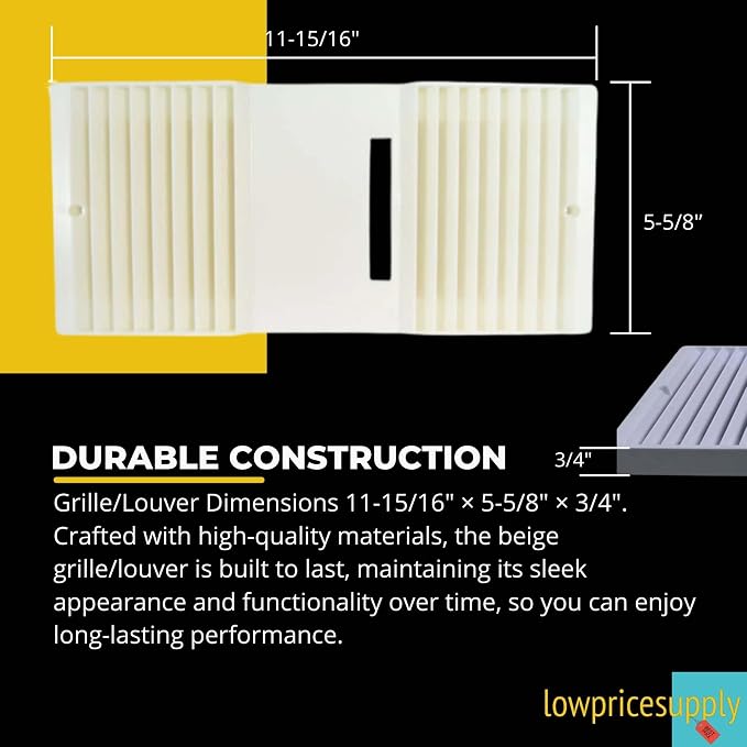 Replacement Grille for The CA-90 ductless Fan Grille/Louver - Image 5