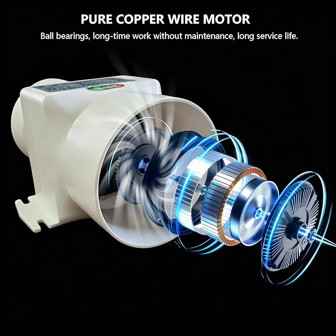3 inch Inline Duct Fan with Adjustable Speed, 10 W 53 CFM Ventilation System - Image 6