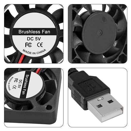 2Pcs 40mm USB Brushless Cooling Fan - Image 2