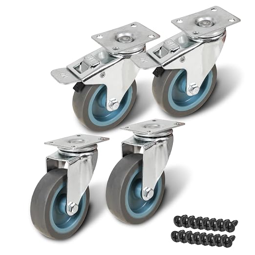 Sound Town 4 Pack 3" Swivel Caster Wheels by SOUNDTOWN