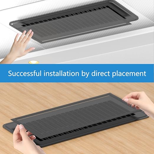 Hon&Guan 8 Pack Strong Magnetic Vent Covers, 4x10 PVC Mesh Floor Register - Image 7