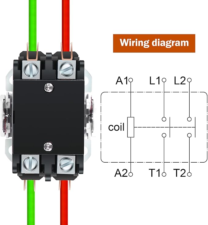 Dreyoo 2 Pack Carrier HVAC Motor Contactor, 120V 30 Amp Coil 2 Pole Replacement - Image 2