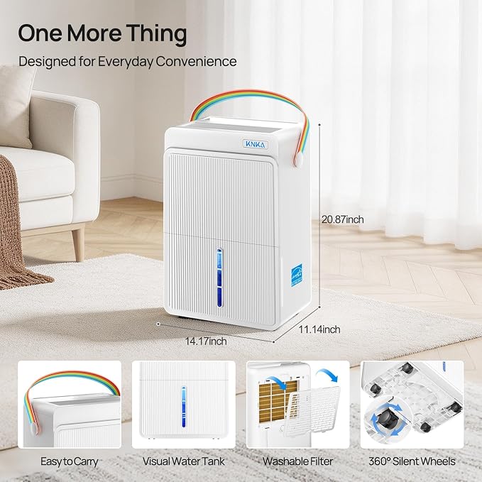 KNKA Energy Star 4500 Sq.Ft Dehumidifier, Max 80 Pint/Day Dehumidifier - Image 9