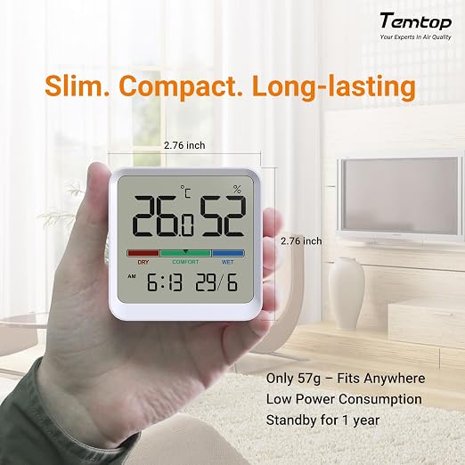 Temtop Indoor Thermometer Hygrometer, Precision Digital Temp/Humidity Monitor - Image 6