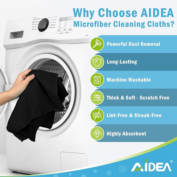 AIDEA Microfiber Cleaning Cloth-24PK, Soft Microfiber Towels - Image 3