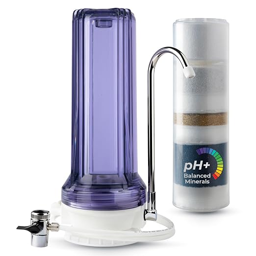 iSpring CT10-CL 7-Stage Countertop Water Filter System, pH-Balanced, Chloramines by iSpring