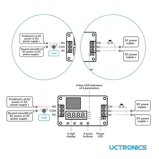 UCTRONICS DC 12V Programmable Time Delay Relay Module - Image 3