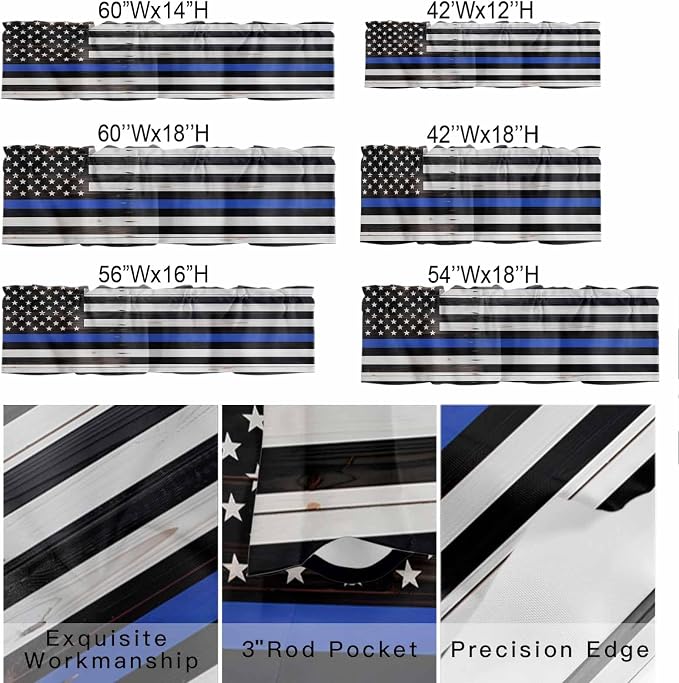 American Flag Valances for Windows, 1 Panel - Image 9