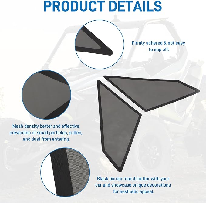 Air Intake Screen Vent Cover for Polaris RZR PRO Turbo R XP 4 2021-2024 2 PCS - Image 4