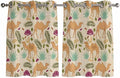2 Panel Kitchen Cafe Curtains, Desert Camels Sunlight Filtering Nature Air by Hokiten