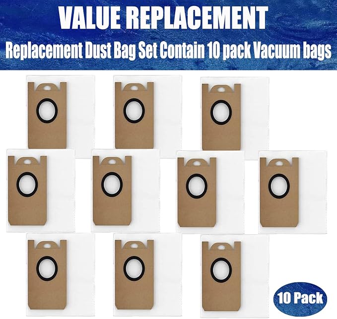 10 Pack Replacement Dust Bags for Airzeen/Honiture Q6 SE Robot Vacuum | - Image 3