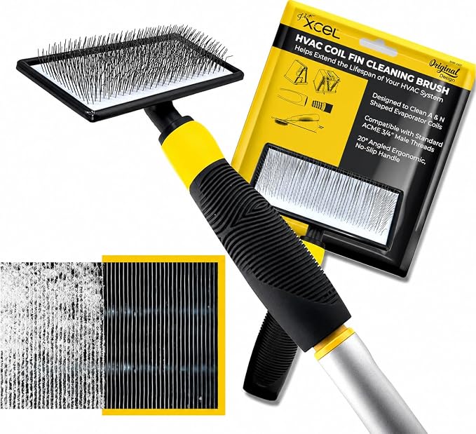 HVAC Coil Cleaner Brush for AC Evaporator & Condenser Coil Cleaning by FINXCELCoilCleaningBrush