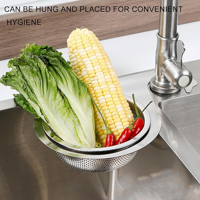 Stainless Steel Sink Faucet Hanging Organizers Strainer Basket - Image 3
