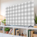 Farm Minimalist Gray Checker Indoor TV Cover, Elastic TV Screen Protector by Unknown
