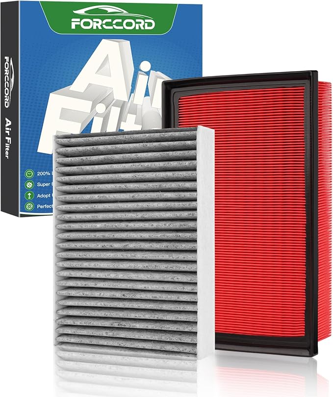 Engine & Cabin Air Filter Kit Fit by Forccord