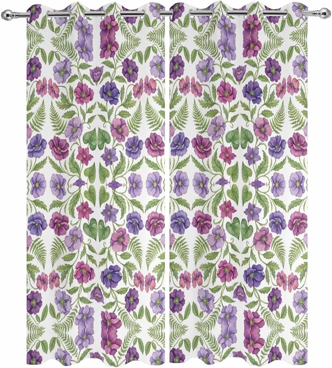 Flowers Outdoor Curtains for Patio Summer Floral Pastoral Farmhouse Plant - Image 9