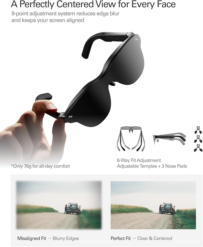RayNeo Air 4 Pro AR/XR Glasses, HDR10 201" Virtual Display, 120Hz 3D Movie & - Image 8