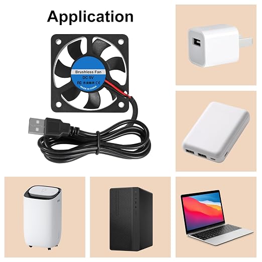 2Pcs 50mm USB Brushless Cooling DC 5V 50mm x 10mm Fan Cooler - Image 6