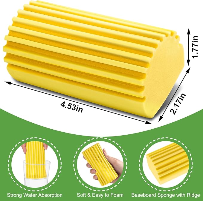 Jeymei 4-Pack Damp Clean Duster Sponge Brush - Image 2