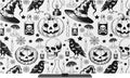 Scary Halloween Witch Hat Pumpkin Indoor TV Cover, Elastic TV Screen Protector by Unknown