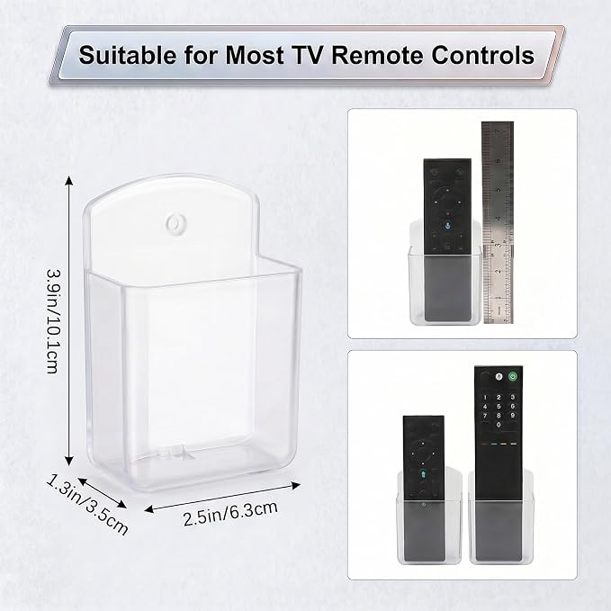 2 PCS Remote Control Holder Wall Mount, TV Remote Control Holder, Self Adhesive - Image 6