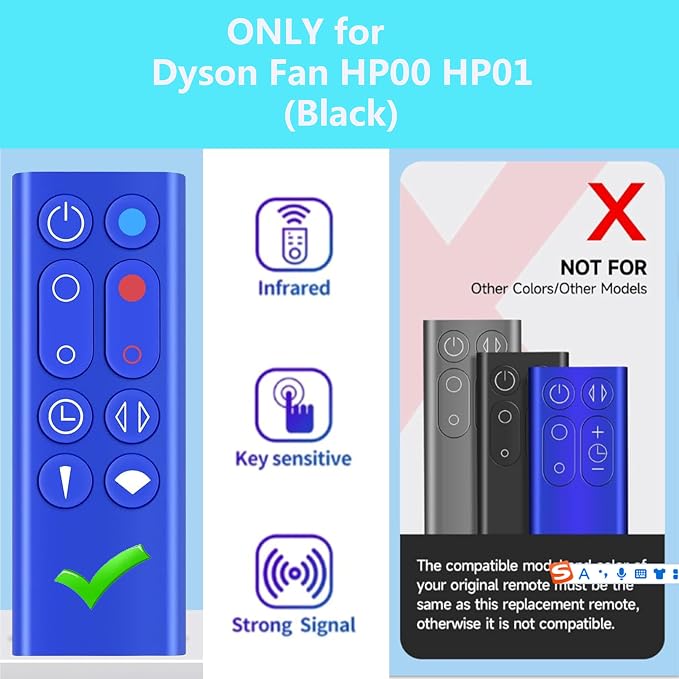 Genuine Remote Control for Dyson AM09 HP00 HP01 Hot+Cool Fan Air Purifier - Image 7