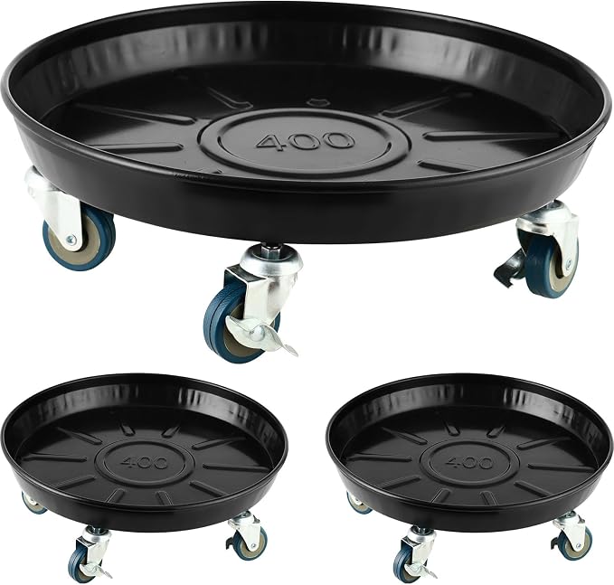 Planterhoma 3 Packs 16" Metal Plant Caddy by Planterhoma